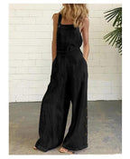 High-Waisted Sleeveless Wide-Leg Jumpsuit