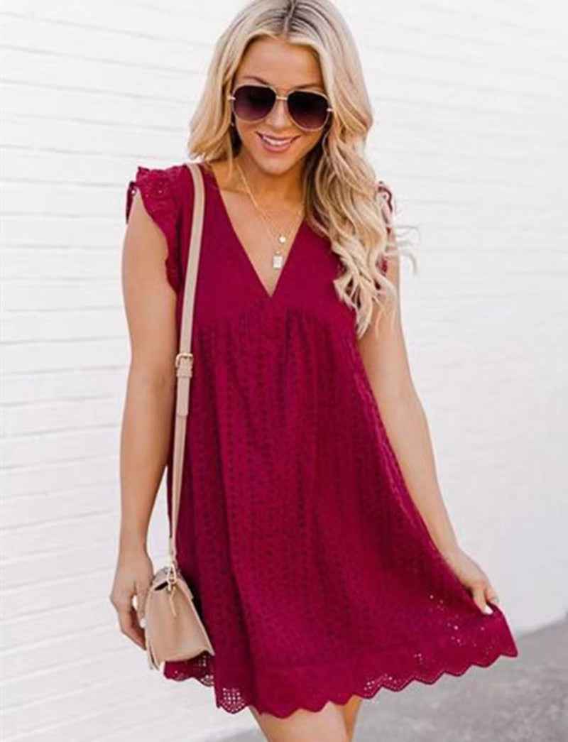 Lace V-neck dress