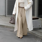Casual Khaki Fashionable Elegant Wide Leg Pants Autumn Winter All Matching Lazy Office High Waist Work Pant Trousers