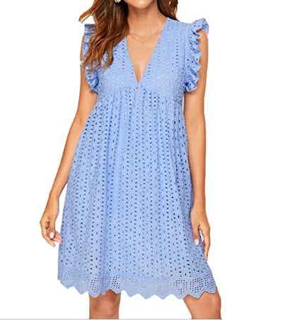 Lace V-neck dress