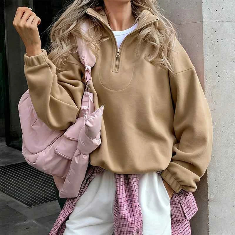 CozyPink Lamb Fleece Women's Zipper Hoodie