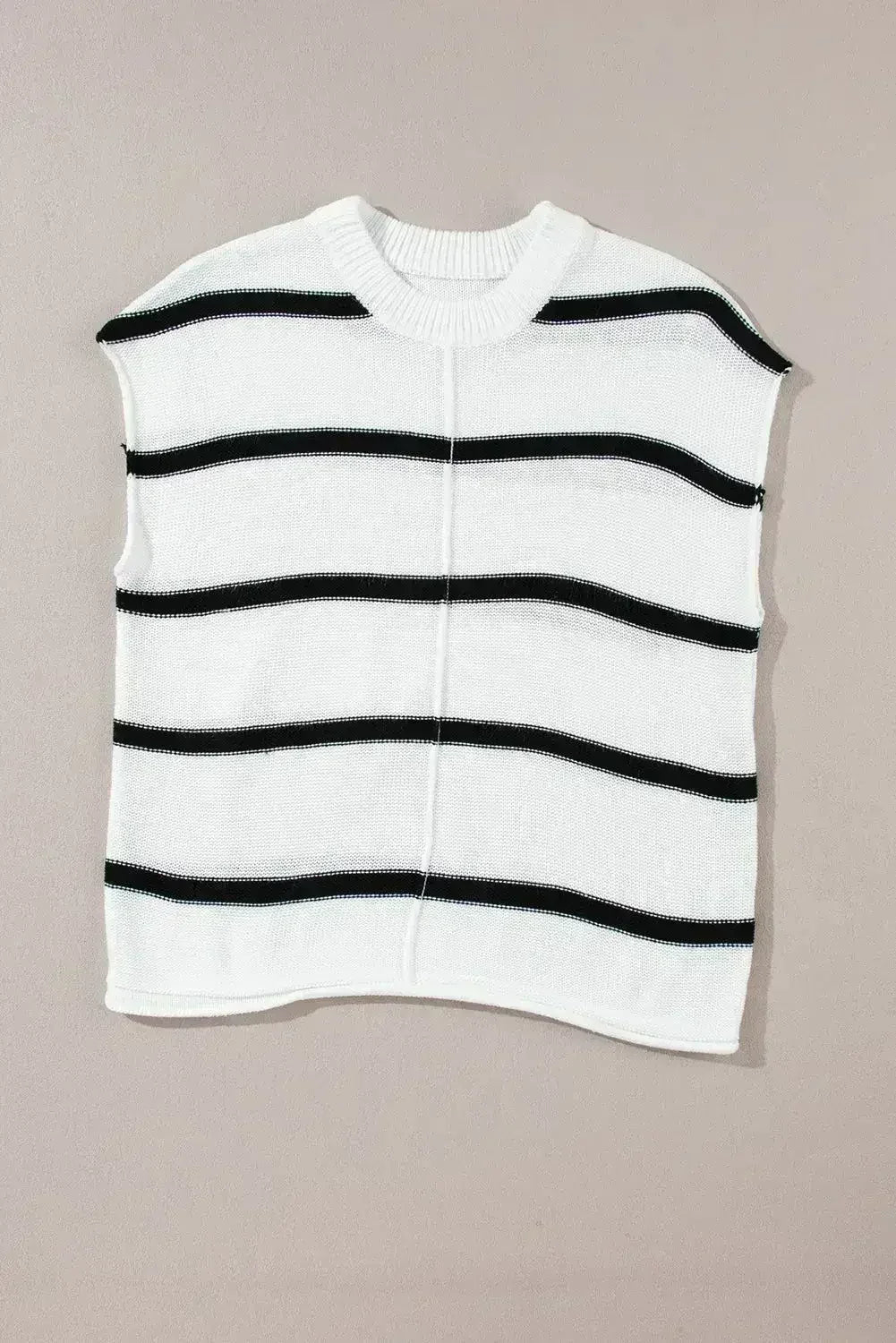Batwing Stripes Sleeve Sweater - Striped Oversized Tee